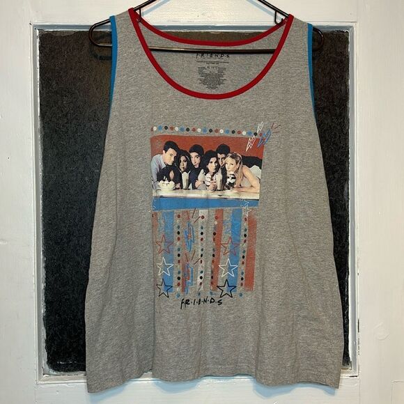 Friends The Television Series Junior’s Gray Graphic Retro Tank Top XL 15/17 - Picture 1 of 4